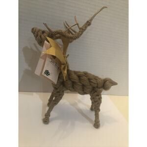 Jute Sculpture Handmade Reindeer Elk Three Co’s Crafts Tim & Patrick